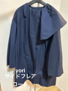 ☆美品☆yori サイドフレアコート ネイビー 38 - メルカリ