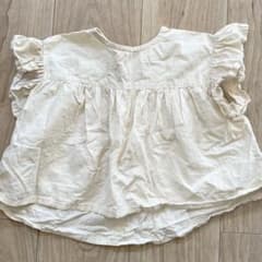 アイボリー フリル袖 シャツ 100のサムネイル