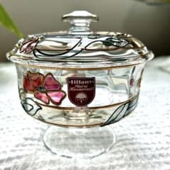【美品】ナゲル Tiffany Reine Handarbeit ガラス製菓子器のサムネイル