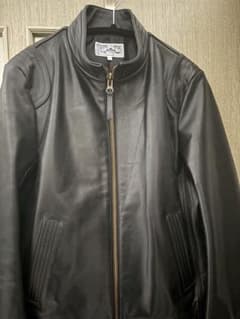 DURER ブラックレザー シングルライダースジャケット M - メルカリ