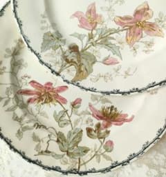希少 美品 ジョワジールロワ 多彩色 平皿セット フランスアンティーク