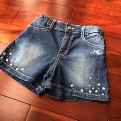 ☆メゾピアノ　デニムショートパンツ☆ 140のサムネイル
