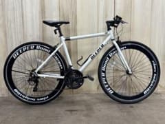 DEEPER ディーパー 自転車 クロスバイク ロードバイク 変速付き ホワイト DEEPER ディーパー 自転車 クロスバイク ロードバイク 変速付き