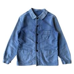 50〜60s ヴィンテージ フレンチ Vポケモールスキンジャケット 襤褸 ユーロ 50〜60s ヴィンテージ フレンチ Vポケモールスキンジャケット 襤褸