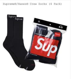 【新品】シュプリームSupreme ソックス 黒1足 バラ売りのサムネイル