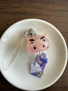 Crayon Shin-chan Buriburi Zaemon Swinging Face Mini Charm