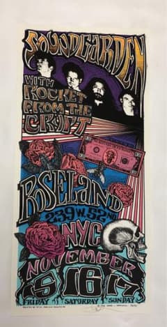 サウンドガーデン 1996 ニューヨークライブポスター ロケットフロムザ