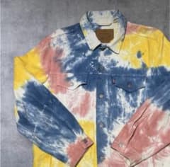 希少XL】リーバイス プレミアム タイダイ デニムジャケット マルチ 