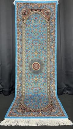 最高級 ペルシャ絨毯シルク イラン クム産 約168万ノット49×150cm 