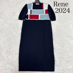 24年 Rene ルネ 半袖ニットワンピース 6422410 パール - メルカリ