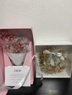 【非売品.未使用】　Dior ドライフラワー花束　リース　ノベルティ　2点セット