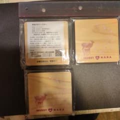 木製コースター 鹿と桜 デザインのサムネイル