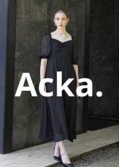 Acka. シアードットパフワンピース オケージョンドレス - メルカリ