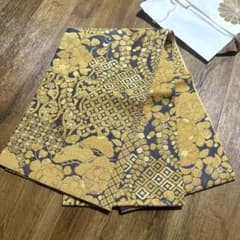 着物 帯 袋帯 創作 辻ヶ花 輪奈織 六通 ゴールド 中古品 - メルカリ