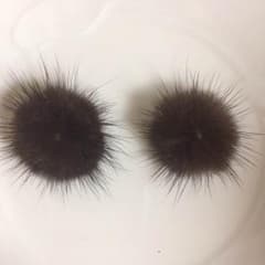 ダークブラウンのファー★シューズクリップのサムネイル