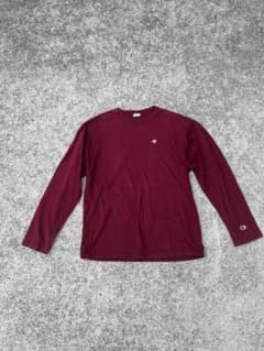Champion バーガンディ 長袖Tシャツ 濃赤のサムネイル