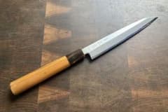 正本総本店　玉白鋼　切付　和　ペティナイフ　165mm 包丁　和包丁　美品　水牛 正本総本店 玉白鋼 切付 和 ペティナイフ 165mm 包丁 和包丁 美品 水牛