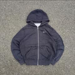 K*i様 00s oldnike フェード ブラック 短丈 ジップパーカー シテ