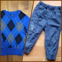 yuknakmak様専用☆baby GAPパンツ＆アーガイル柄トップスのサムネイル