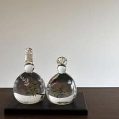 写真家 浅井 慎平 硝子工芸作家 気泡ガラス 泡入 鉢 茶道具 菓子器 g22