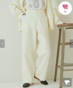 バックサテンベイカーワイドパンツのサムネイル