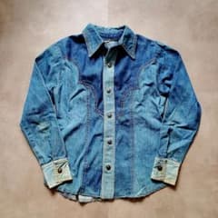 70s ビンテージ デニムシャツ ヨーク / ヴィンテージ ウエスタン調のサムネイル