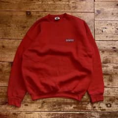 Vans レッド スウェット Lサイズ枯渇USA製危険‼️リフレクタープリント 
