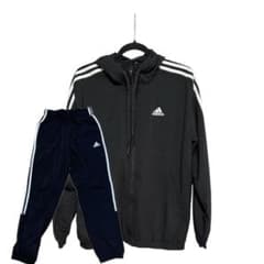 adidas アディダス ジャージ 上下セット ブラック 黒 - メルカリ