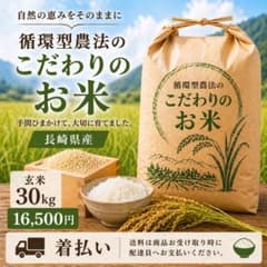循環型農法こだわりのお米 30kg 長崎県産にこまる玄米 - メルカリ