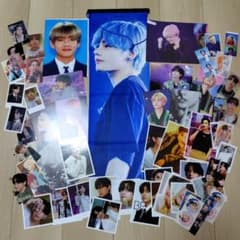 BTS V テヒョン テテ 青髪スローガン カードまとめ売り - メルカリ