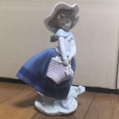 リヤドロ 5222 綺麗な花ばかり 少女 陶器人形 1部欠け有りのサムネイル