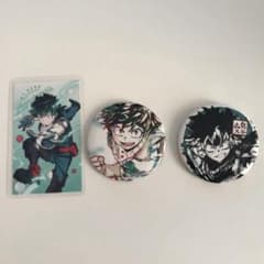僕のヒーローアカデミア 緑谷出久 缶バッジ カード セットのサムネイル