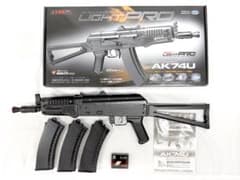 東京マルイ　AK74U ライトプロ　取説とマガジン2本付き ほぼ未使用】東京マルイ ライトプロ AK74U 電動ガン スペアマガジン2