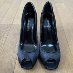 LIP SERVICEオープントゥ 高ヒールパンプス ブラックのサムネイル