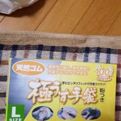天然ゴム極うす手袋100枚入りLサイズのサムネイル