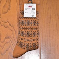 初期ユニクロ&JWアンダーソン ソックス キャメル 35ブラウンのサムネイル