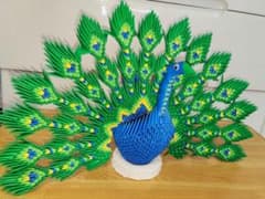 ハンドメイド●ブロック折紙の孔雀●特大のサムネイル