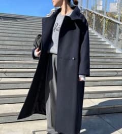 SLOBE IENA ロングコート ネイビー　36のサムネイル
