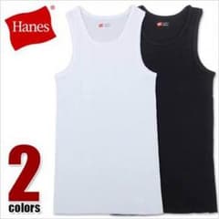 Hanes ヘインズ タンクトップ 黒 2枚セットのサムネイル
