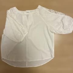 JEANASiS 半袖トップス　白　薄手　レースのサムネイル