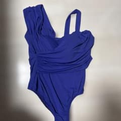 ブルー ワンピース水着 ボディスーツ兼用 パッド付き 美品のサムネイル