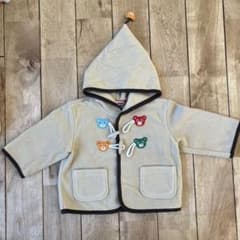 ミキハウス ダッフルコート 80 ベージュ くま 刺繍 定番 レトロのサムネイル