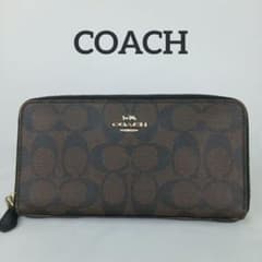 COACH コーチ 長財布 シグネチャー ラウンドファスナー ブラウン ブランドのサムネイル