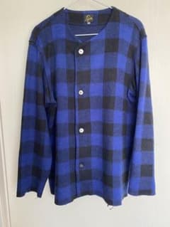 needles  ニードルス　ノーカラー　ギンガムチェック　カーディガン　ブルーのサムネイル