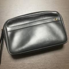 ダンヒル クラッチバッグ 本革 レザー 黒 ストラップ付きのサムネイル