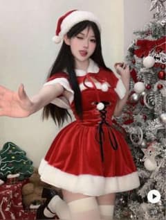 サンタ コスプレ衣装 赤 フリーサイズのサムネイル
