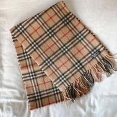 h*6様 オークション中　バーバリー　マフラー　ラムウール100% BURBERRY バーバリー マフラー ラムウール100% 長さ約196cm - メルカリ