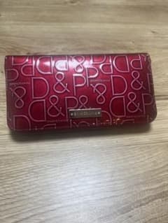 【美品】PINKY&DIANNE ロゴ入り長財布 赤のサムネイル