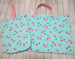 さくらんぼ柄ポケット付きレッスンバックセットのサムネイル