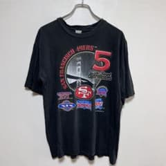 90s USA製NFL 49ersスーパーボウル チャンピオン Tシャツ 黒 L - メルカリ